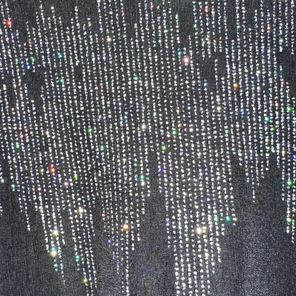 Bentley short sleeve black and sparkling top. EUC size XL Party, New Years - Picture 4 of 5